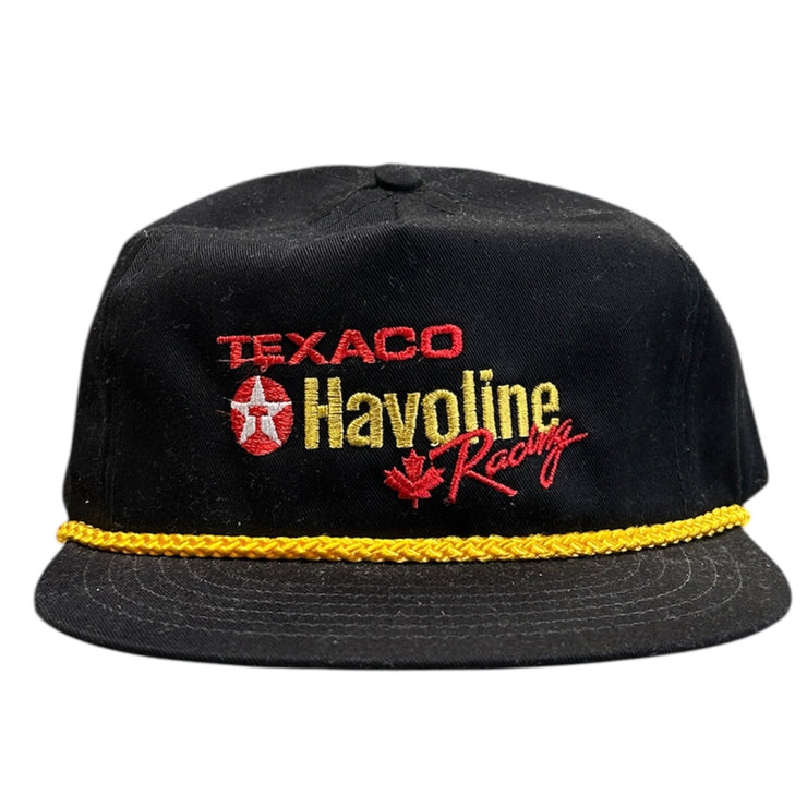 Vintage 90s Nascar Texaco Havoline Racing Black Snapback Hat