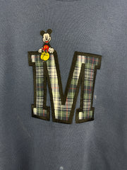 Vintage 90s Disney Mickey & Co M Embroidered Navy Crewneck