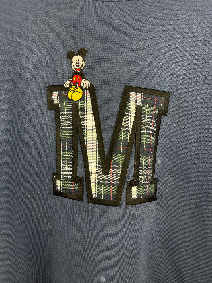 Vintage 90s Disney Mickey & Co M Embroidered Navy Crewneck