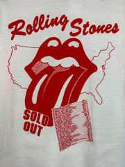 Vintage 80's Rolling Stones Steel Wheels Tour White Tee