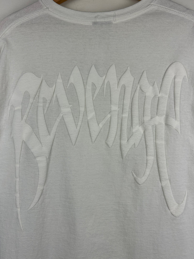 Revenge Tonal Dual Arch Logo White Tee