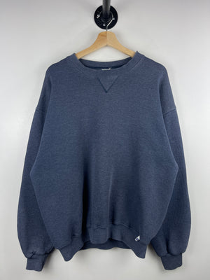 Vintage Russell Athletic Blank Faded Navy Crewneck