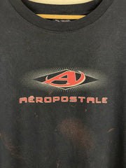 Vintage 90s Aeropostale Spellout Faded Navy Tee