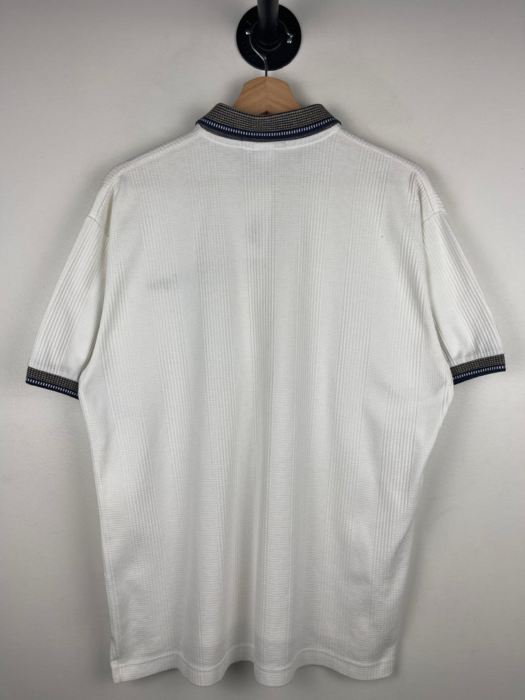 Vintage 90s Rolls Royce White Polo Shirt