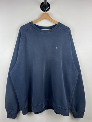 Vintage Nike Mini Swoosh Faded Navy Crewneck
