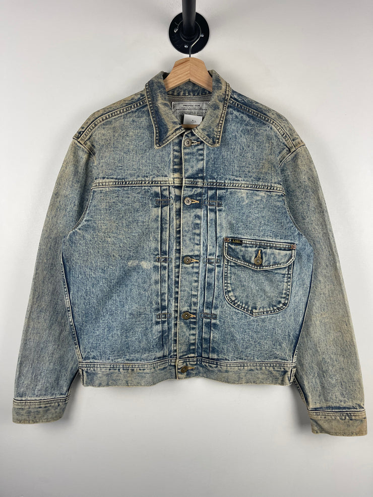 Vintage 90s Lee 1 Pocket Blue Denim Trucker Jacket