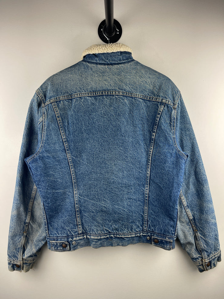 Vintage 80s Levis Sherpa Lined Blue Denim Jacket