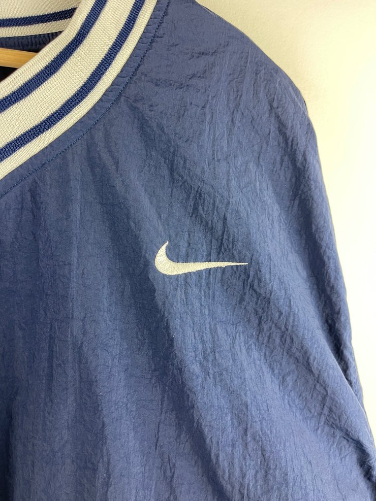 Vintage 90s Nike Mini Swoosh Navy Pullover Windbreaker