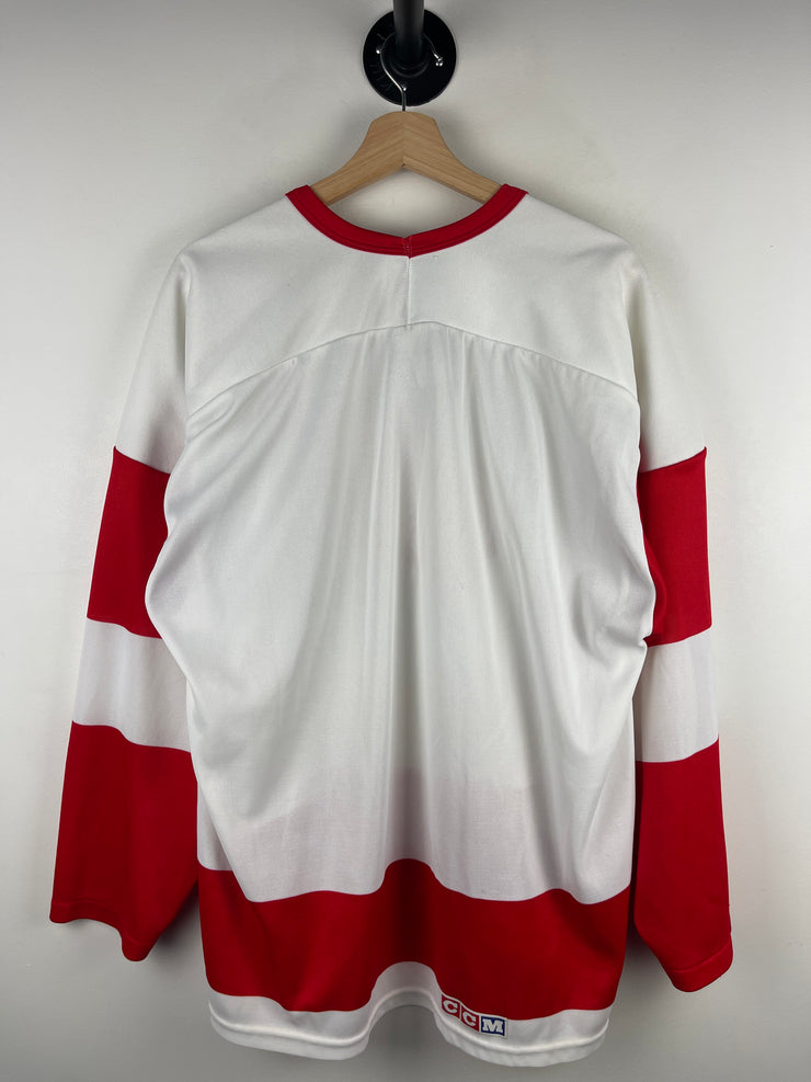 Vintage 90s NHL CCM Detroit Red Wings White Hockey Jersey