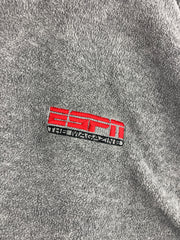 Vintage 90s ESPN The Magazine Grey Quarter Zip Fleece Sweater
