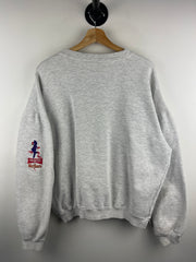 Vintage 90s Marlboro Lizard Embroidered Grey Crewneck