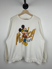 Vintage 80s Disney Mickey Mouse Beverly Hills White Crewneck