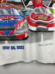 Vintage 2003 Nascar Chase Coca Cola 600 All Over Print White Tee