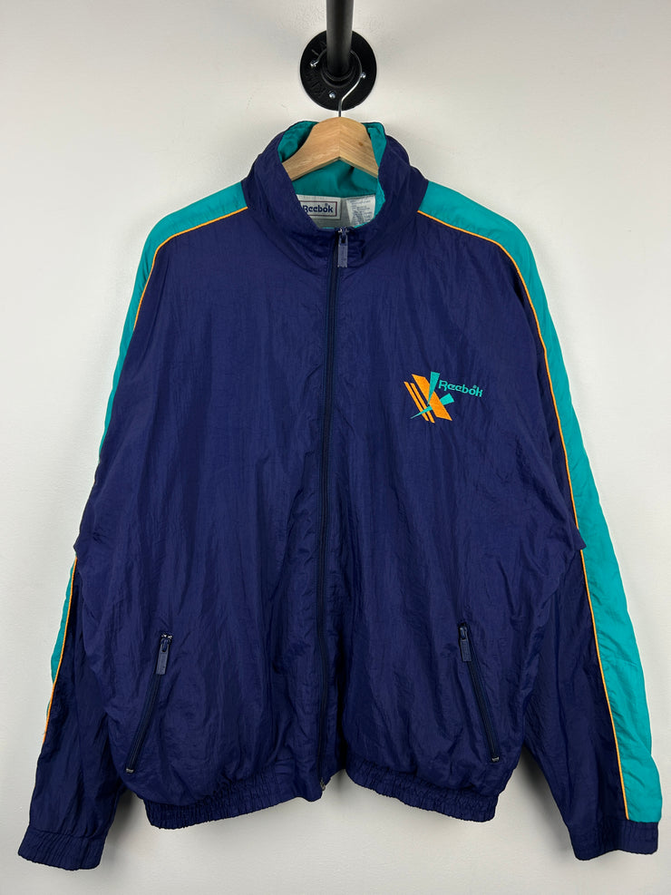 Vintage 90s Reebok Navy & Teal Windbreaker