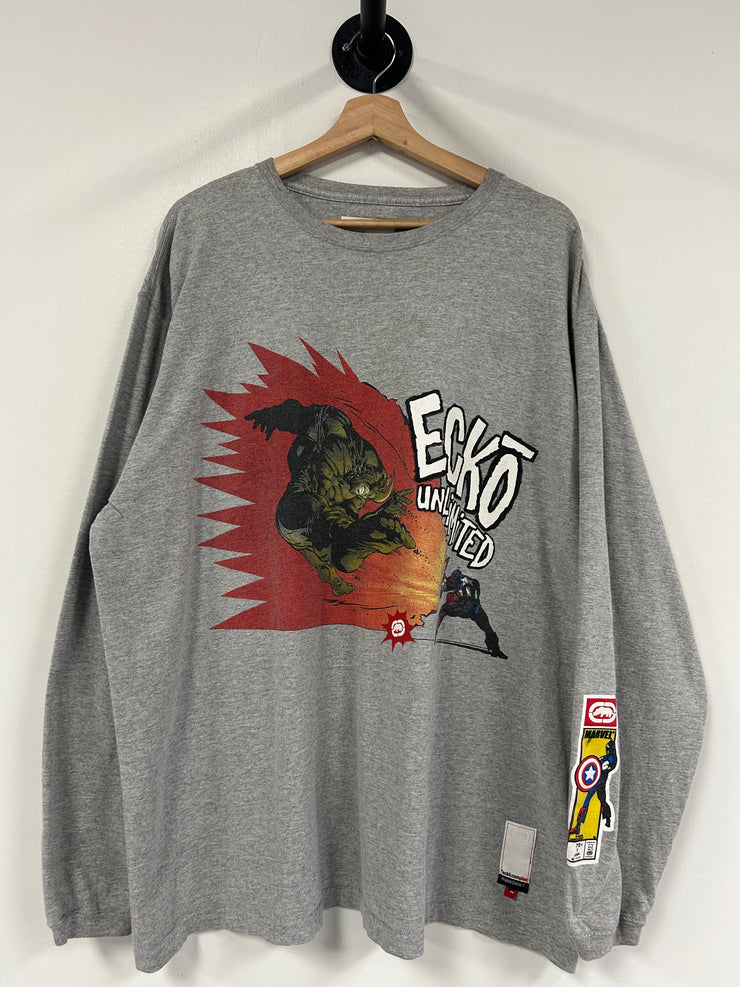 Vintage Y2K Ecko Marvel Grey Long Sleeve