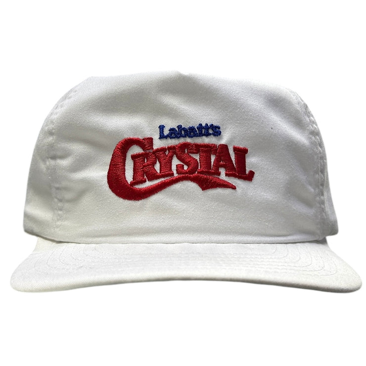 Vintage 90s Labatt Crystal Beer White Snapback Hat
