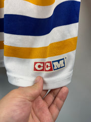 Vintage 90s NHL CCM Buffalo Sabres White Hockey Jersey