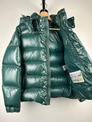 Moncler FW22 Maya 70th Anniversary Special Edition Forest Green Short Down Puffer Jacket