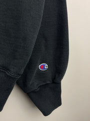 Vintage 90s Champion Spellout Embroidered Black Crewneck