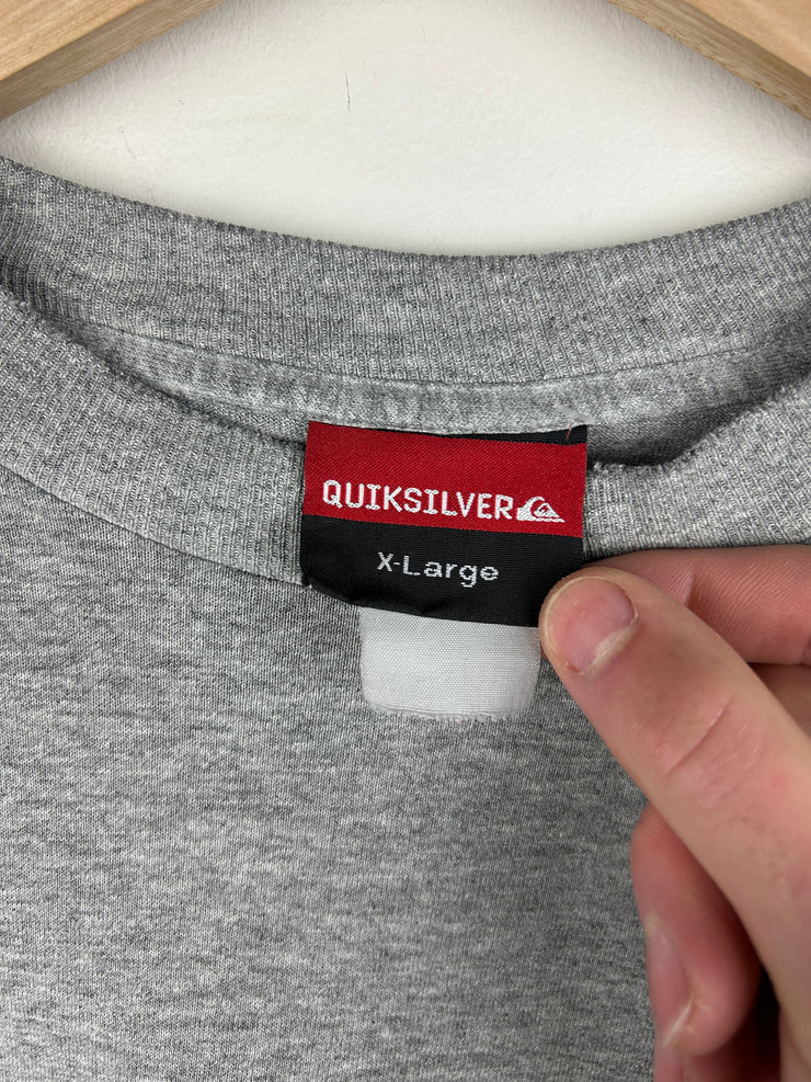 Vintage 90s Quiksilver Boardriding Grey Long Sleeve