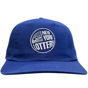 Vintage 90s New York Lottery Blue Snapback Hat