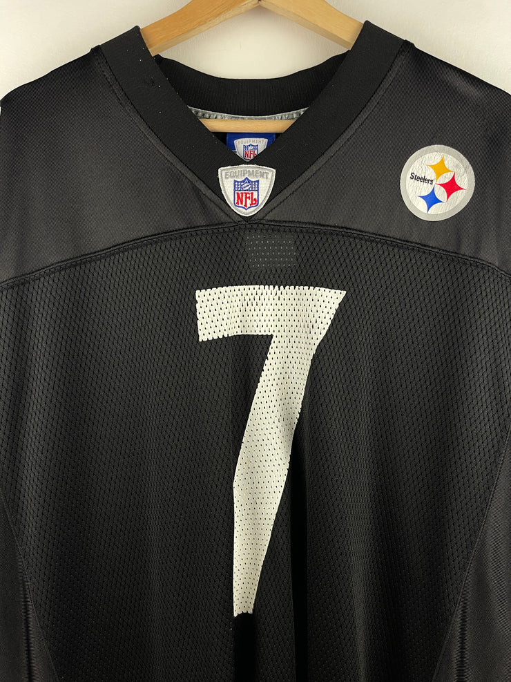 Vintage NFL Reebok Pittsburgh Steelers Roethlisberger Black Football Jersey