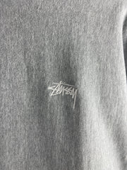 Stussy Script Embroidered Grey Hoodie