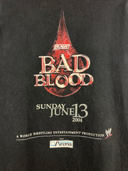 Vintage 2004 WWE Bad Blood Shawn Michaels VS Triple H Black Tee