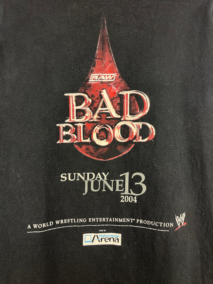Vintage 2004 WWE Bad Blood Shawn Michaels VS Triple H Black Tee