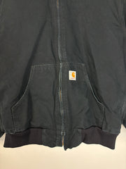 Vintage Y2K Carhartt Active Black Hooded Jacket J140 BLK