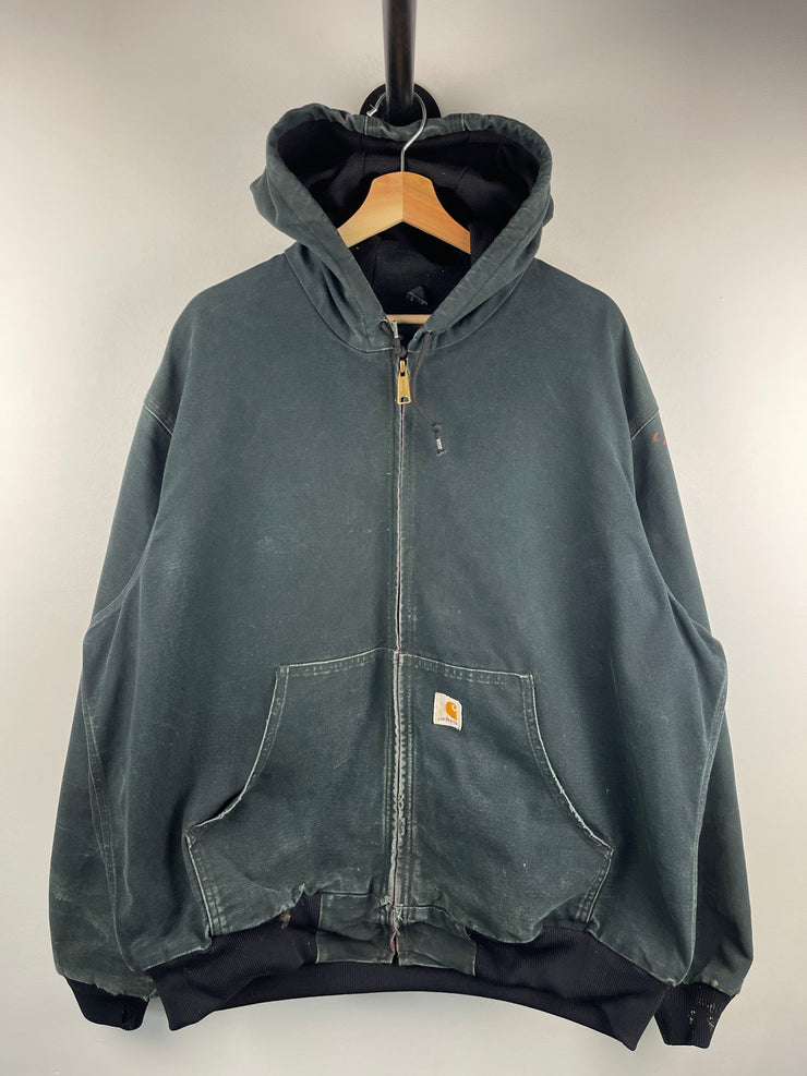 Vintage Carhartt Active Black Hooded Jacket J131 BLK