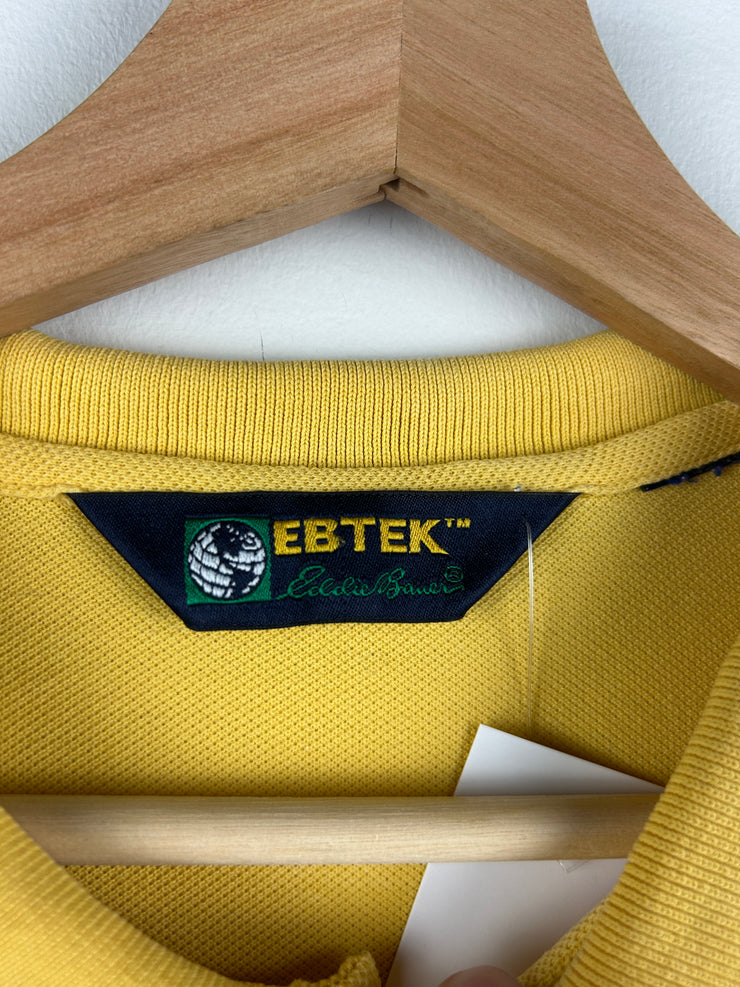 Vintage 90s Eddie Bauer Golf Polo Yellow Polo Shirt