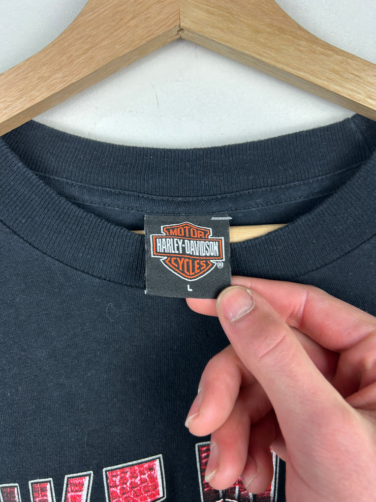 Vintage Harley Davidson Alligator Florida Black Long Sleeve