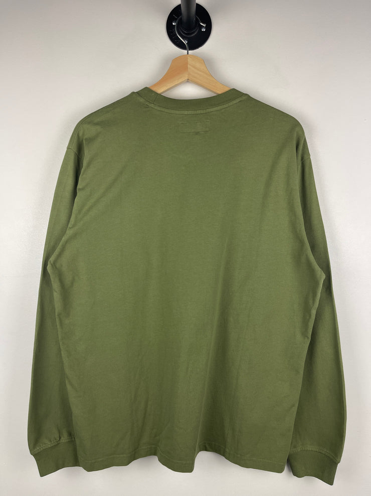 Supreme SS25 Small Box Logo Washed Olive Long Sleeve