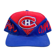 Vintage 90's Logo 7 Montreal Canadiens Graffiti Spell Out Snapback Hat