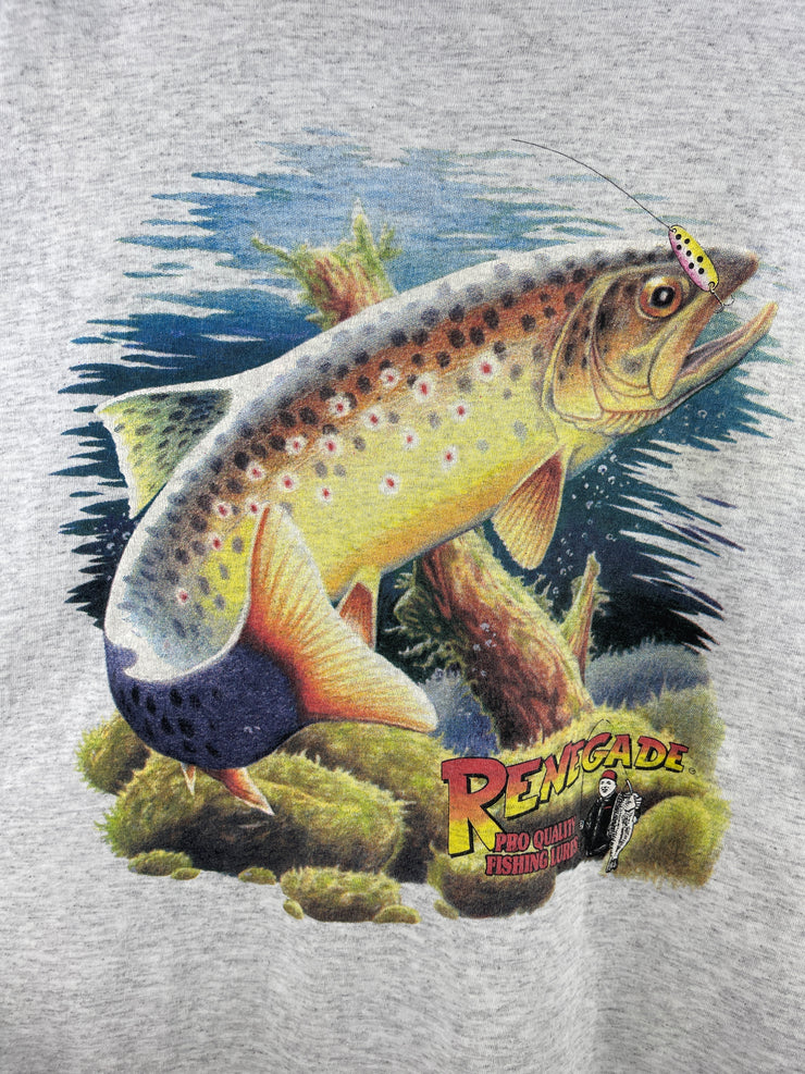 Vintage 90s Renegade Fishing Grey Tee