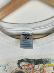 Vintage NFL Pittsburgh Steelers Newpaper Party Bus White Tee
