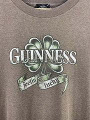 Vintage Guinness Beer Feelin Lucky Brown Tee