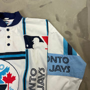 Vintage 90's Toronto Blue Jays All Over Print Starter Crewneck