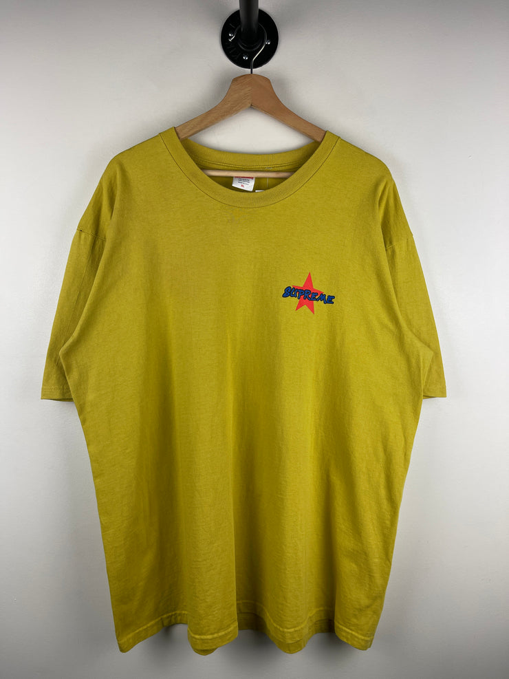 Supreme FW19 Money Power Respect Acid Yellow Tee