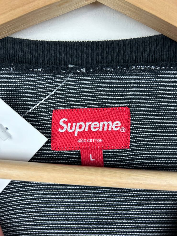 Supreme Micro Stripe Classic Logo Long Sleeve