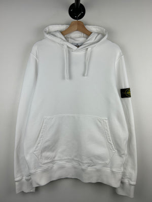 Stone Island Patch White Hoodie