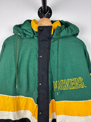 Vintage 90s NFL Starter Green Bay Packers Green Hooded Jacket