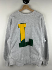 Vintage 90s Champion Reverse Weave Le Moyne College Grey Crewneck