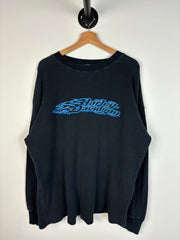 Vintage 90's Harley Davidson Flames Black Thermal Long Sleeve