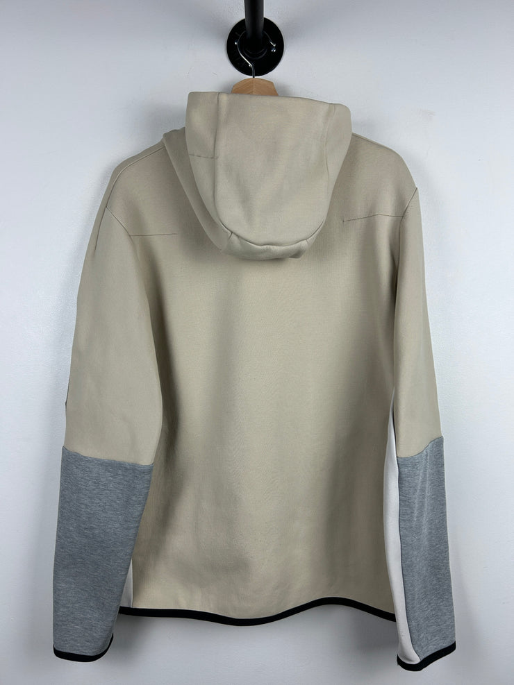 Nike Tech Fleece Cream & White Zip Up Hoodie