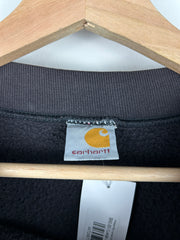 Vintage 90s Carhartt Embroidered Faded Black Crewneck