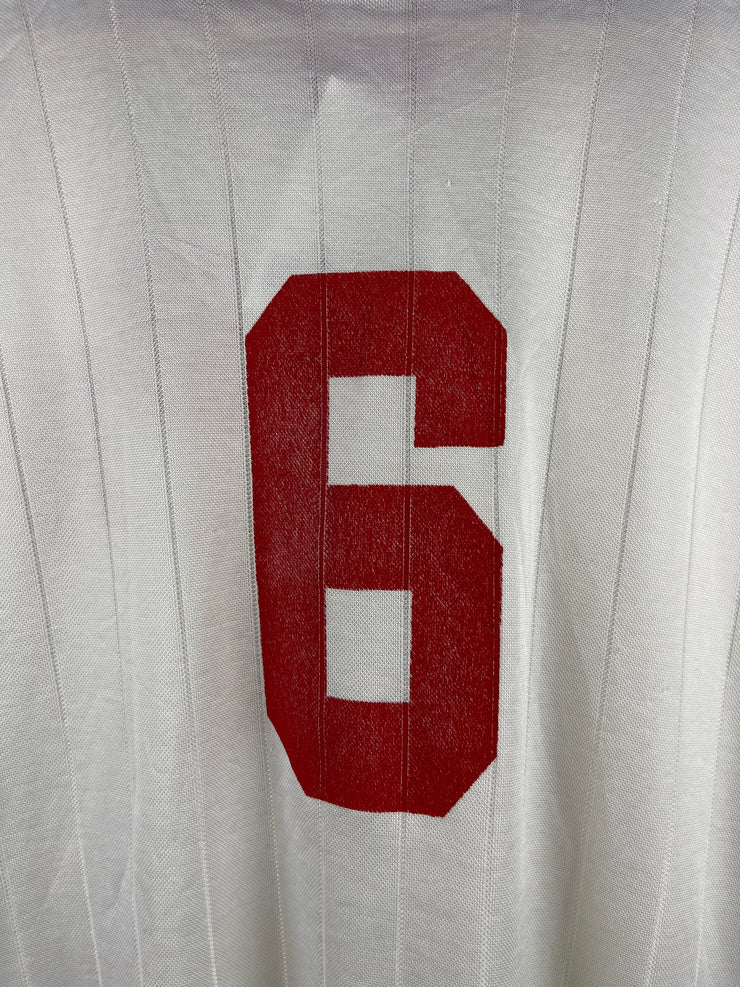 Vintage 90s Adidas White & Red Soccer Jersey