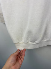 Vintage 90s Nike Swoosh Spellout Big Logo White Crewneck