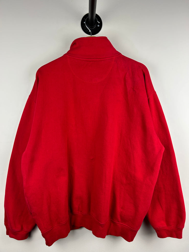 Vintage Ohio State Buckeyes Red Quarter Zip Sweater
